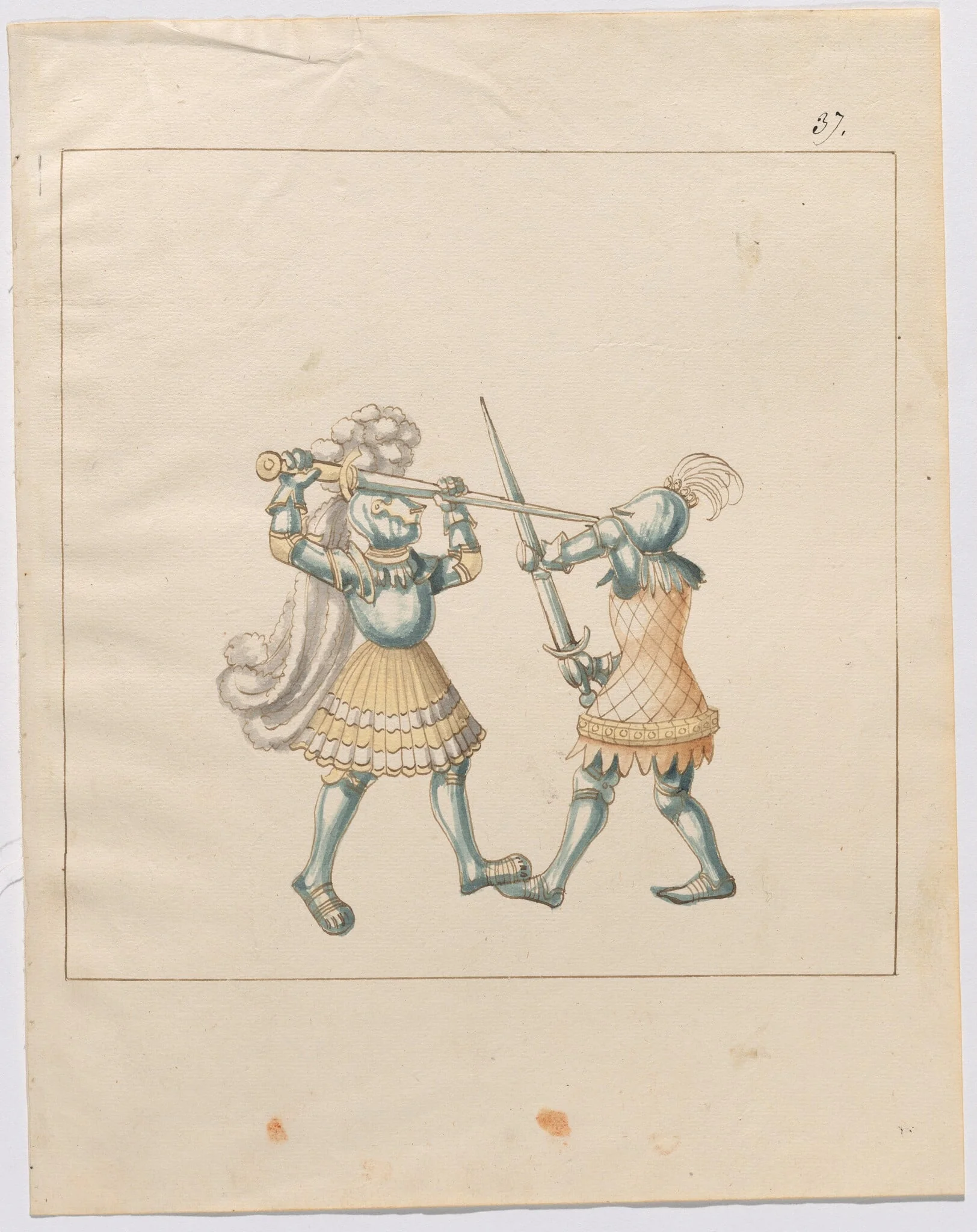Foot Combat with Longswords, detail