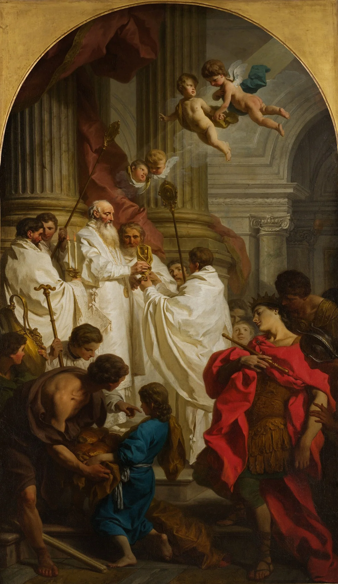 The Mass of Saint Basil, detail