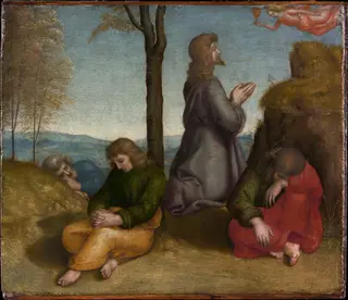 The Agony in the Garden, by Raphael, oil, 1504