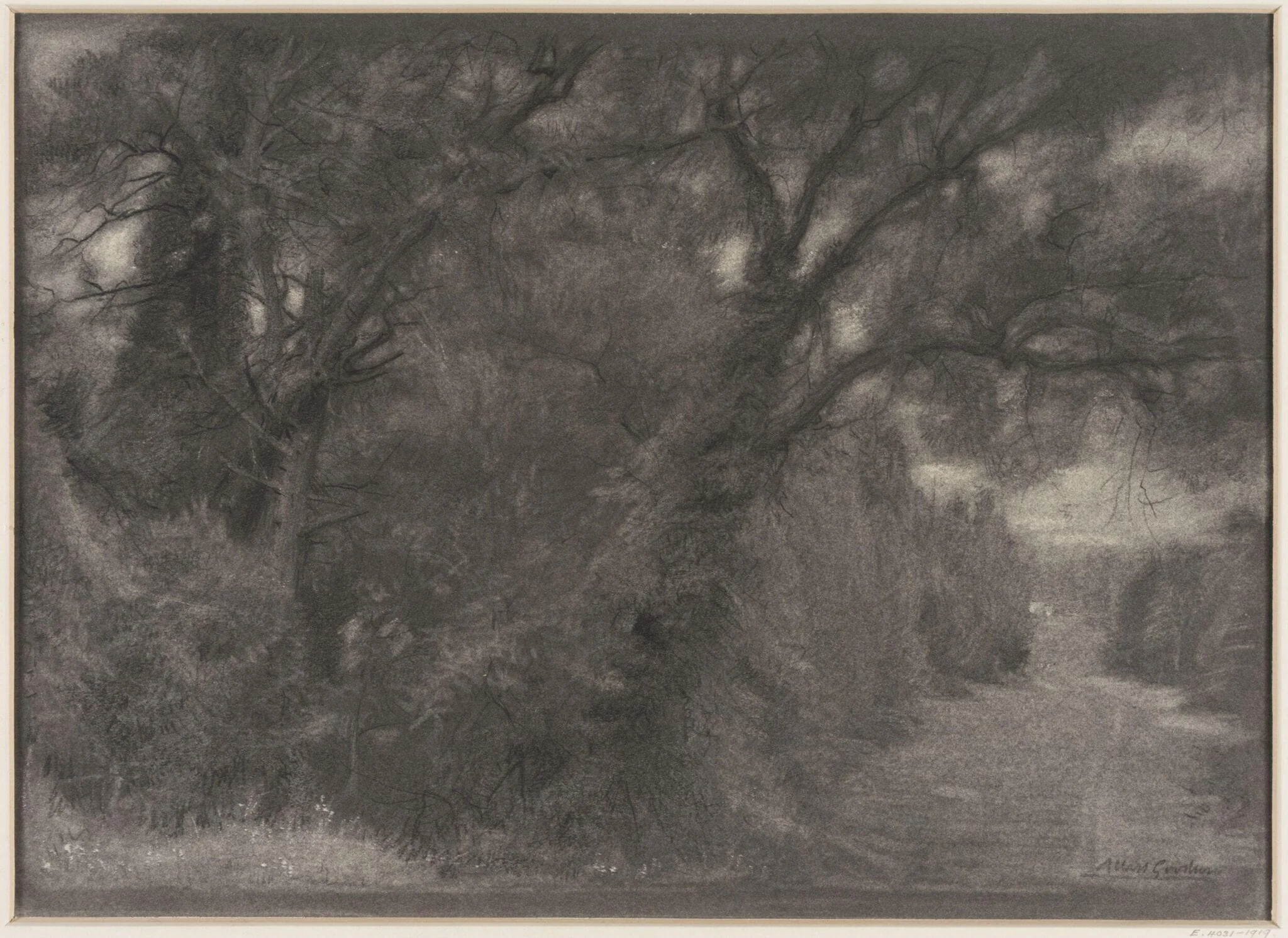 Landscape : a woodland scene, detail