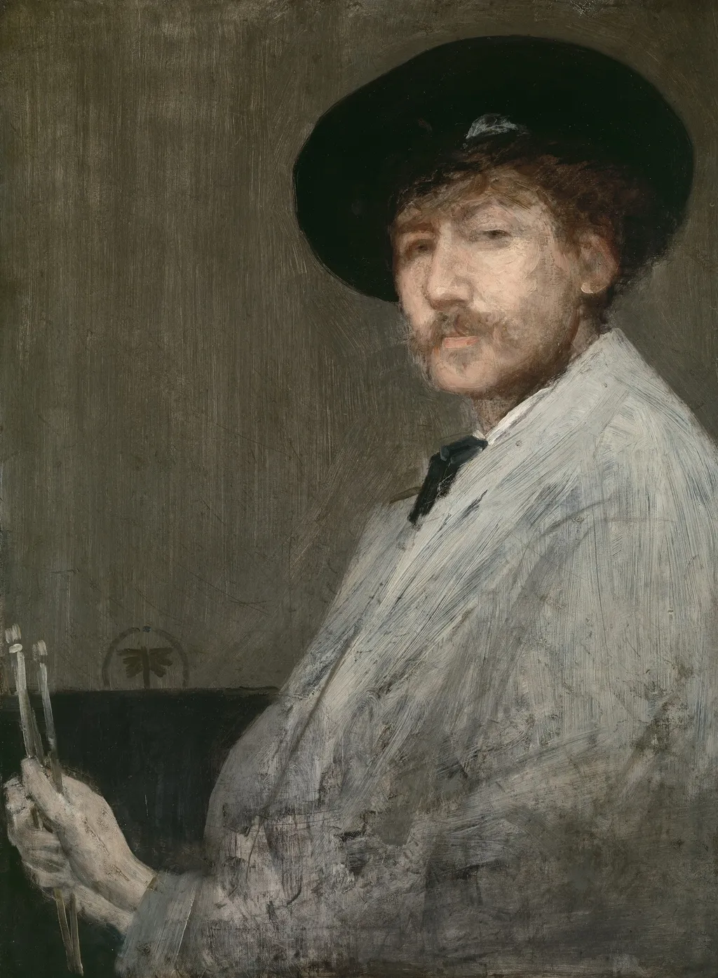 Arrangement in Gray: Portrait of the Painter, by James McNeill Whistler, oil, 1872