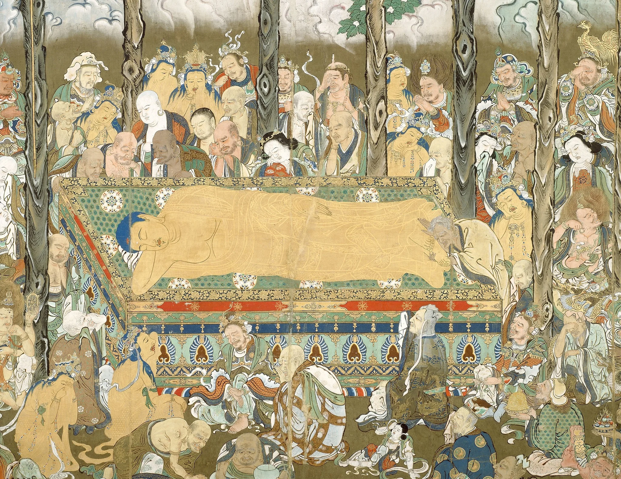 Nehan: Death of the Buddha, detail