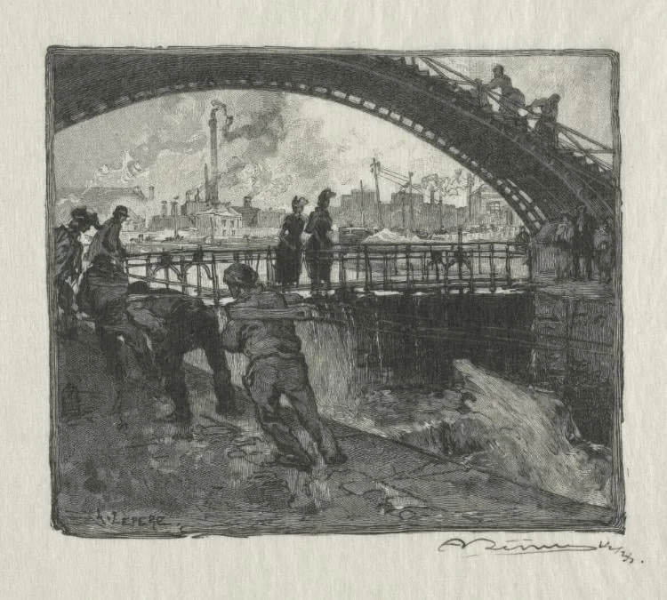 The Lock of the St. Martin Canal, detail