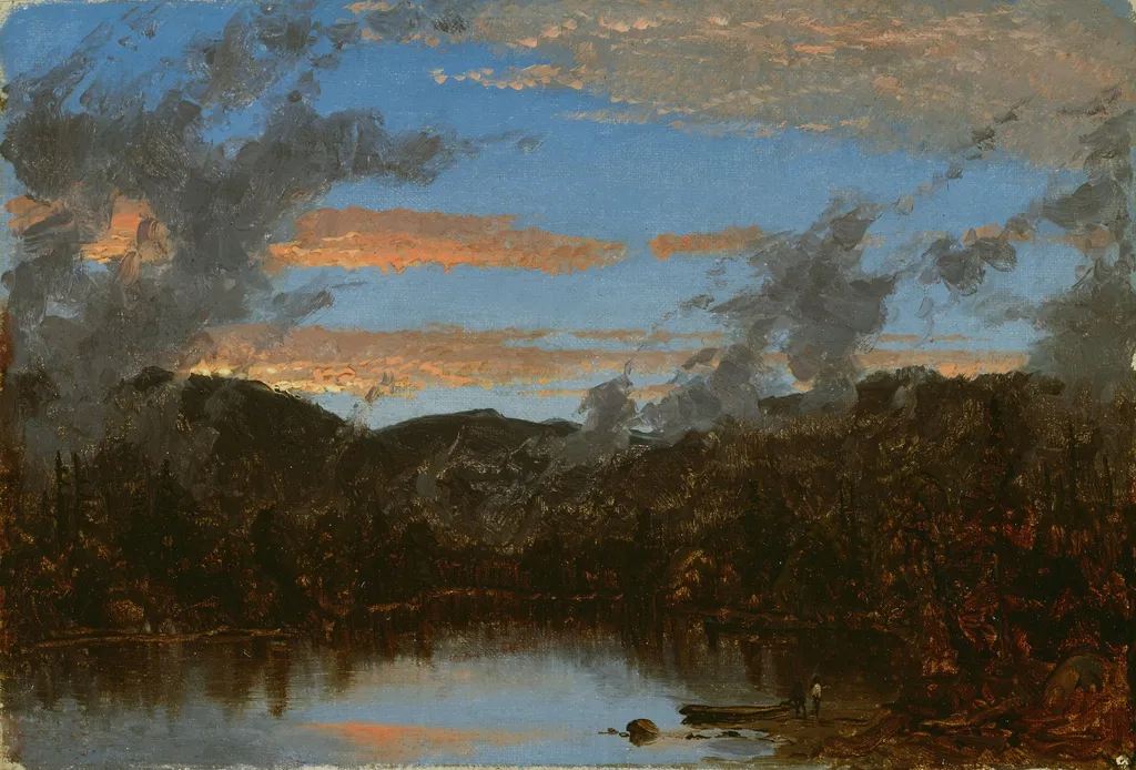 Mist Rising at Sunset in the Catskills, by Sanford Robinson Gifford, oil, 1861