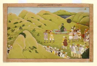 Raja Balwant Singh, by Nainsukh, paint, 1753