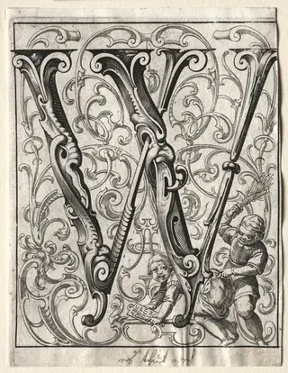 New ABC Booklet:  W, by Lucas Kilian, 1627