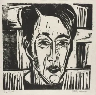 Wehrlin, Facing front, by Ernst Ludwig Kirchner, 1924