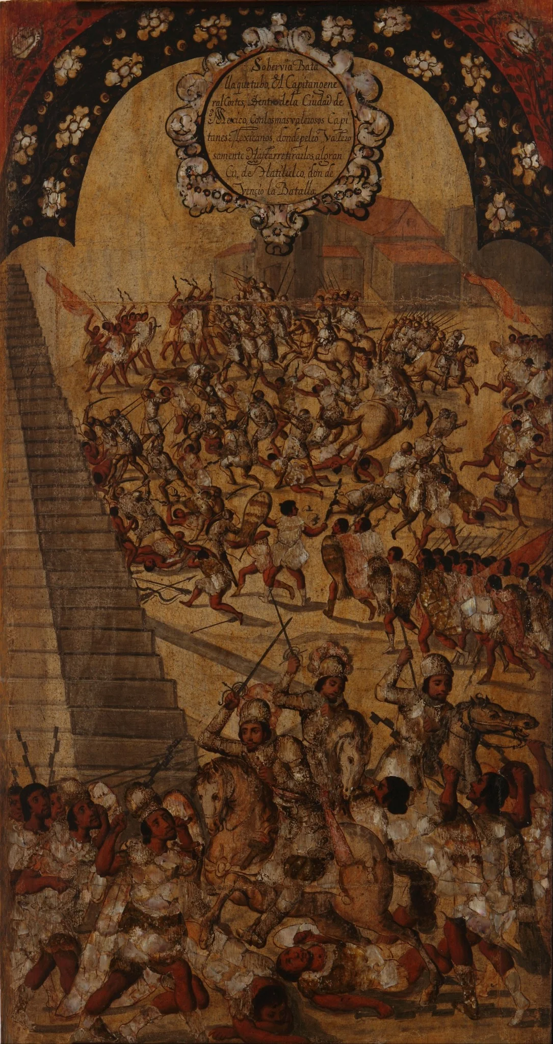 La Conquista de México. Tabla XVI, detail