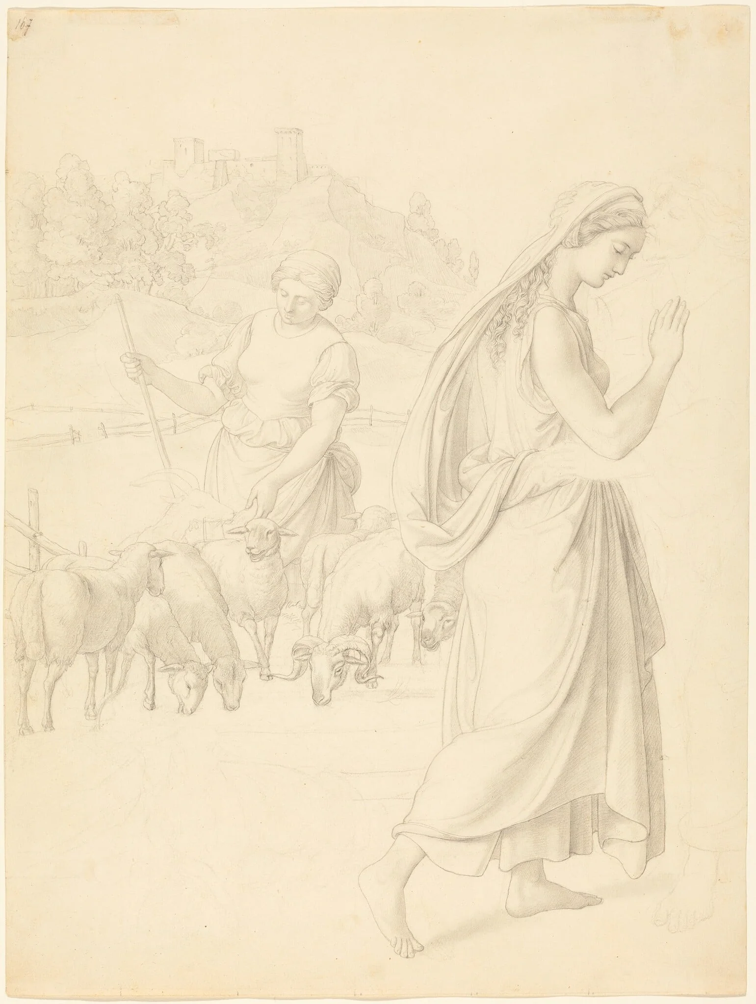 The Meeting of Jacob and Rachel, detail