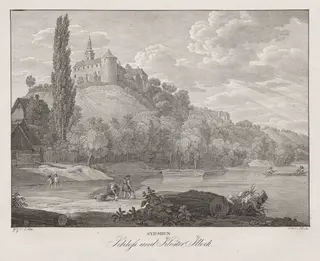Syrmien, Schloss und Kloster Illock, by Jakob Alt, 1839