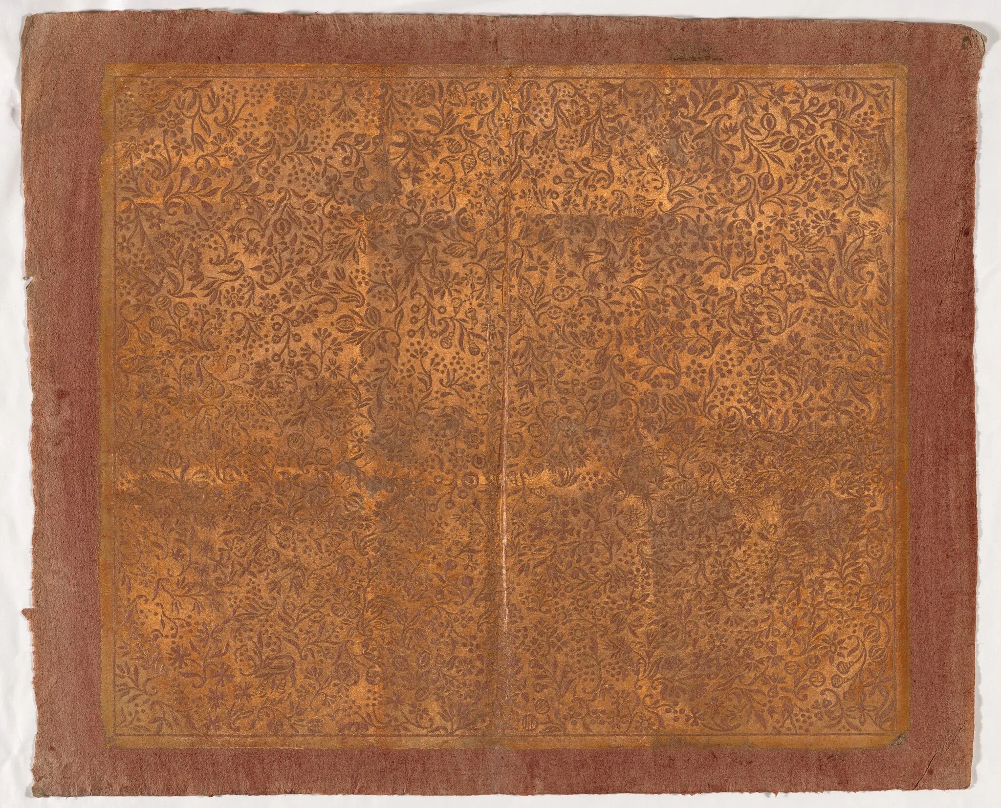Endpaper with Floral Pattern, detail