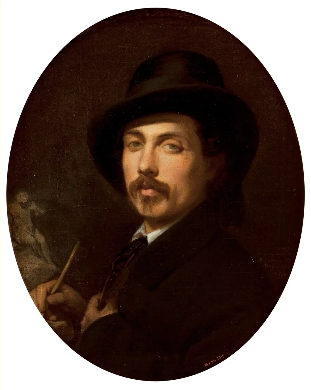 El escultor Pedro Collado de Tejada, by Vicente Palmaroli, oil, 1858