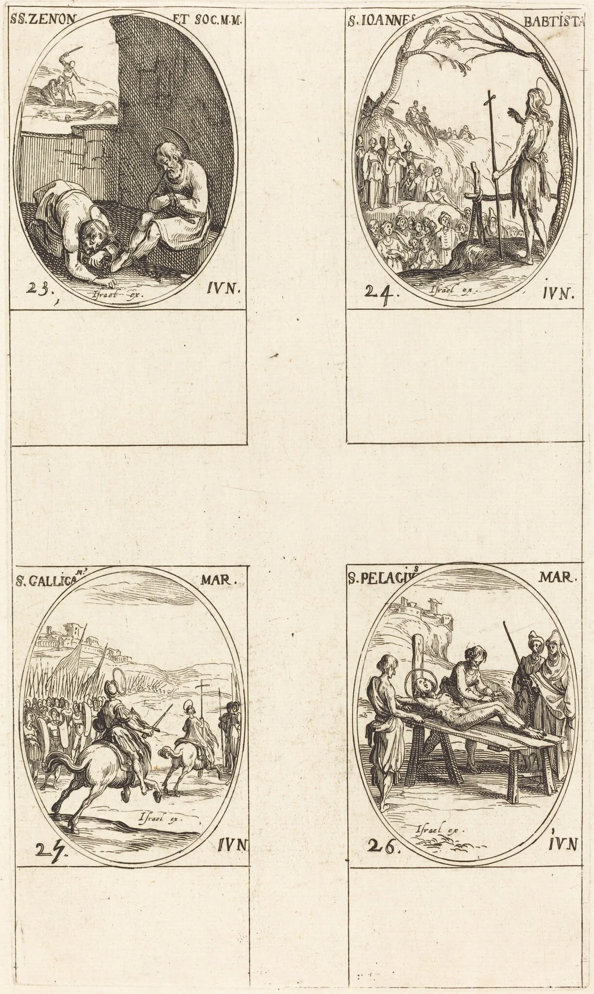 St. Zenon and Companions; St. John the Baptist; St. Gallicanus; St. Pelagius, detail