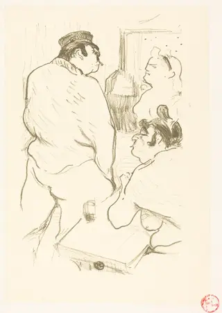 Terror of Grenelle (La terreur de Grenelle), by Henri de Toulouse-Lautrec, ink, 1894