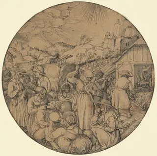The Hay Harvest (June), by Jörg Breu the Elder, ink, 1521