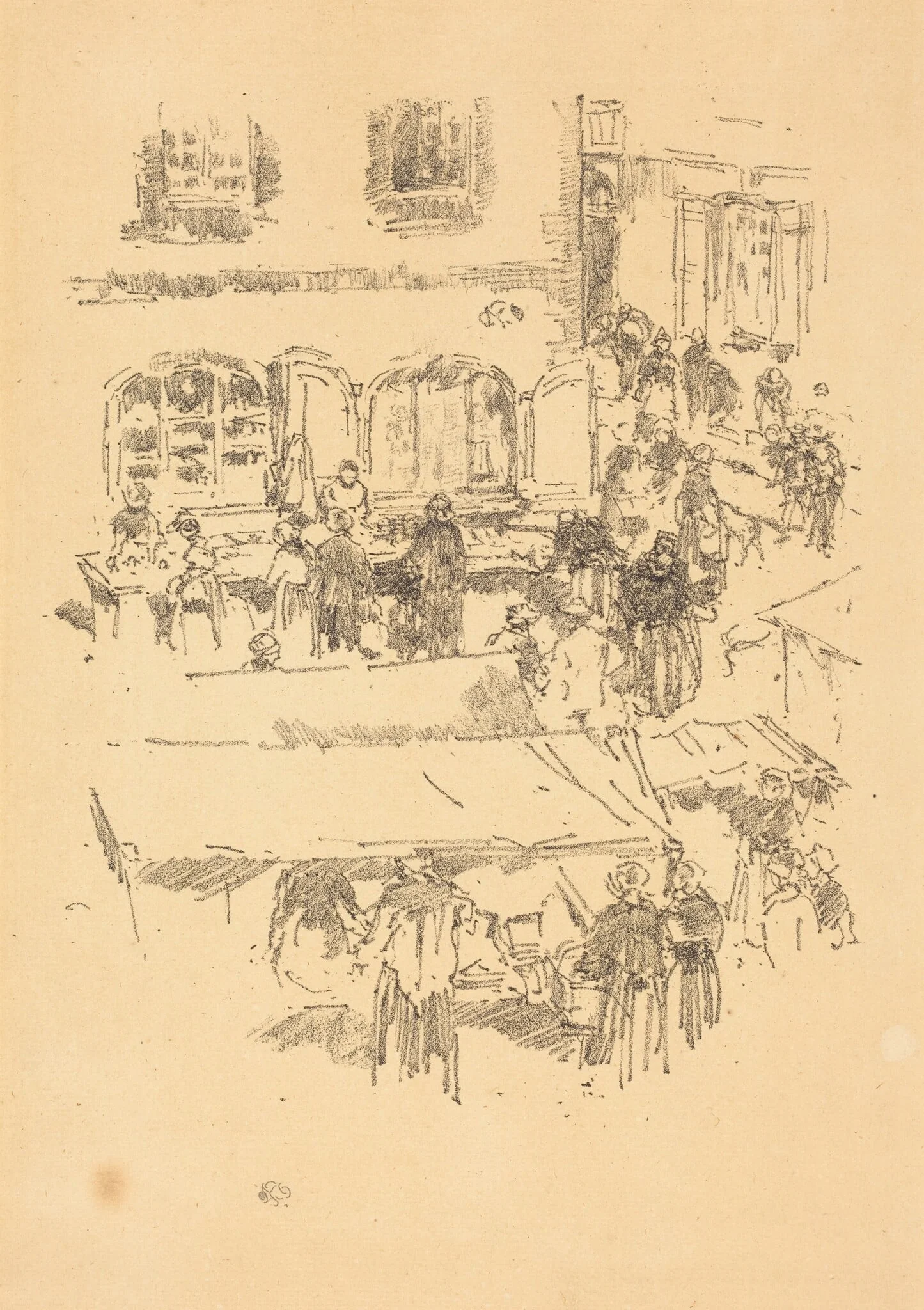 The Marketplace, Vitré, detail