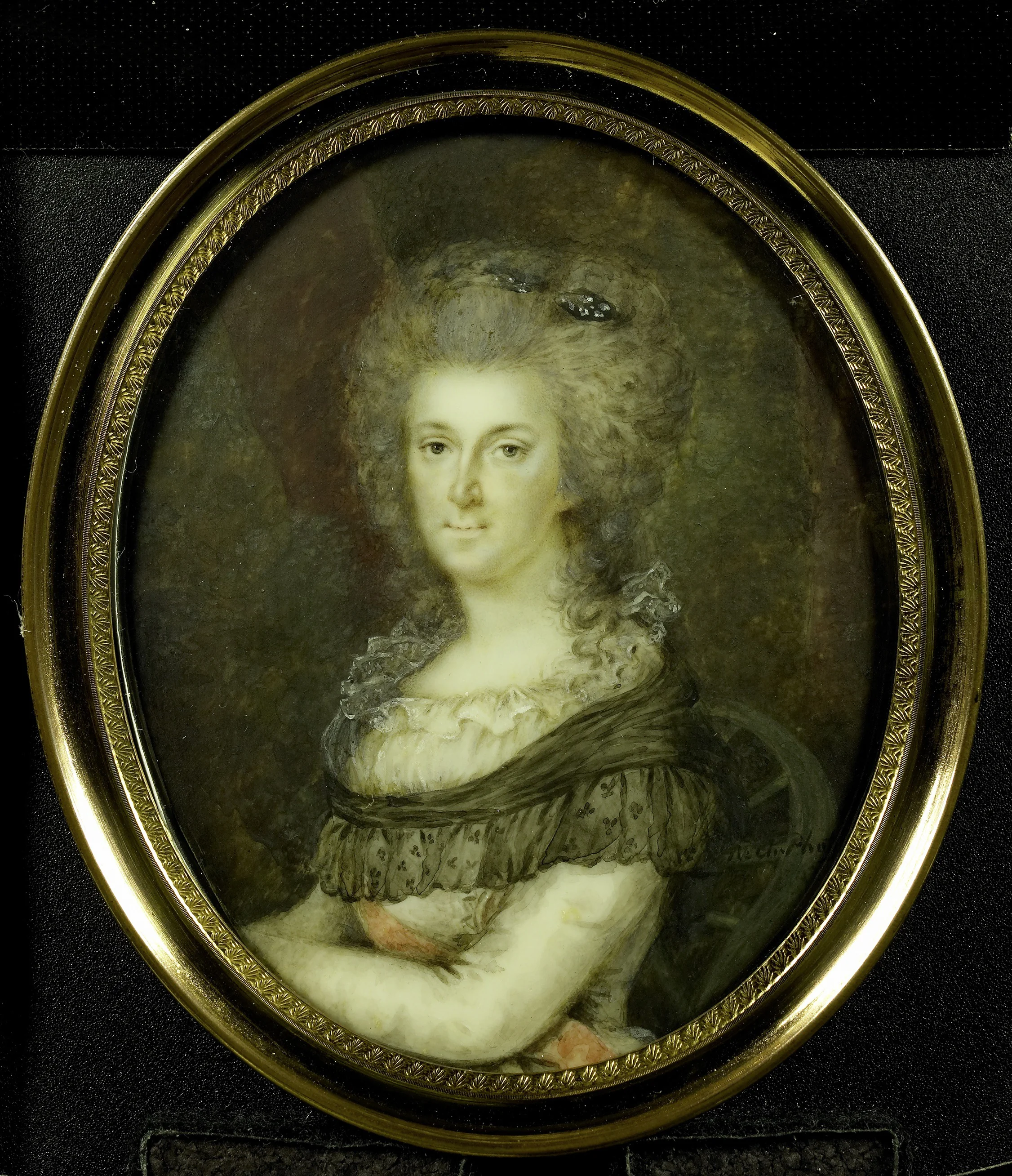 Portrait of Wilhelmina van Pruisen (1751-1820), detail