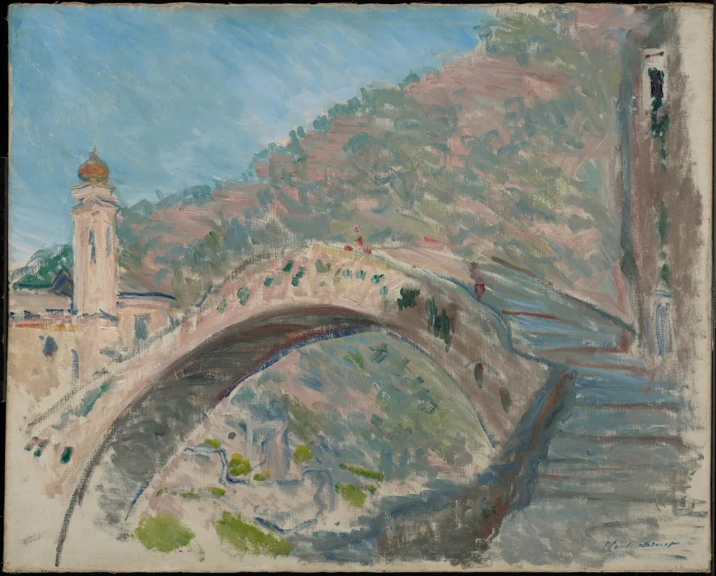 Bridge at Dolceacqua, by Claude Monet, oil, 1892