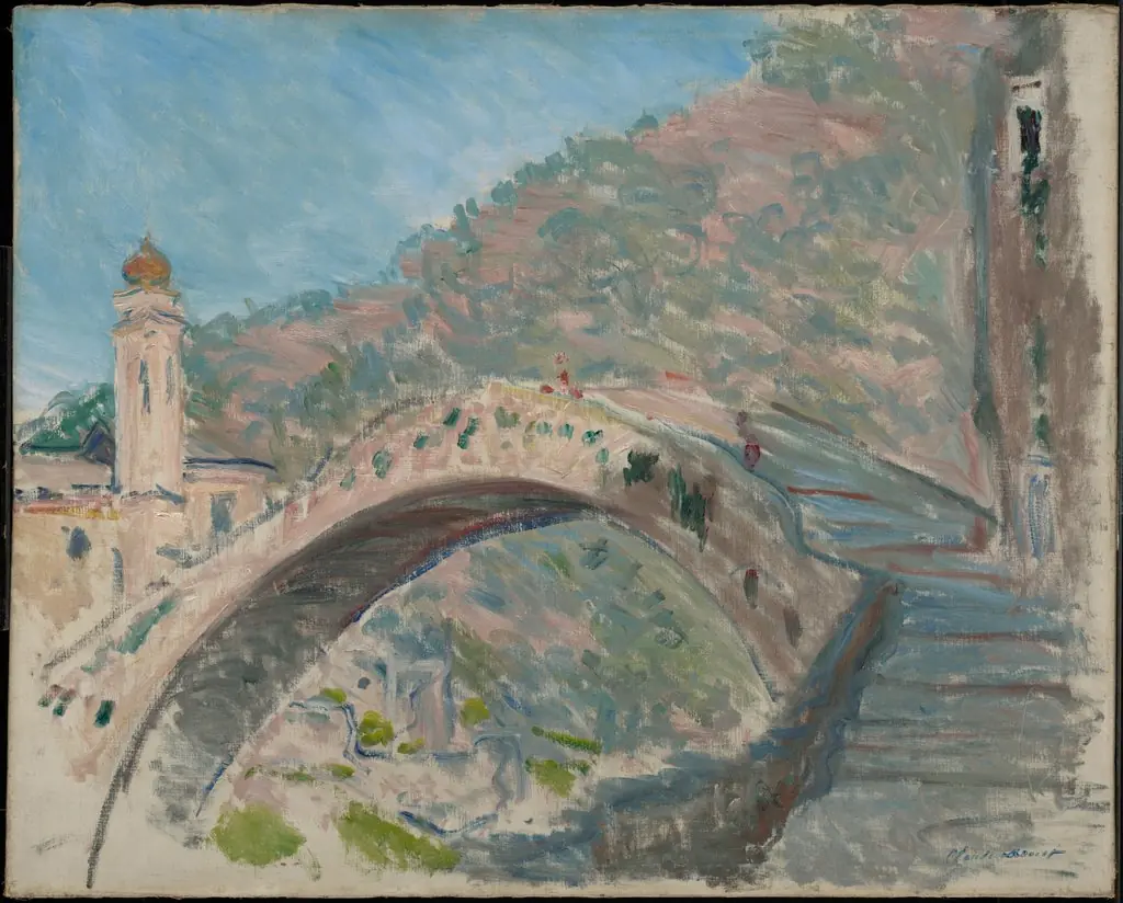 Bridge at Dolceacqua, by Claude Monet, oil, 1892