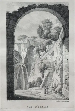 Vue d'Italie, by Godefroy Engelmann, 1820