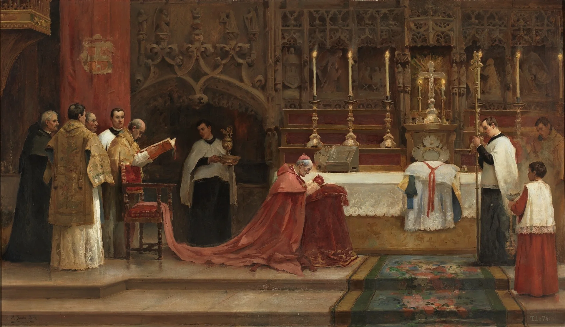 La misa de pontifical, detail