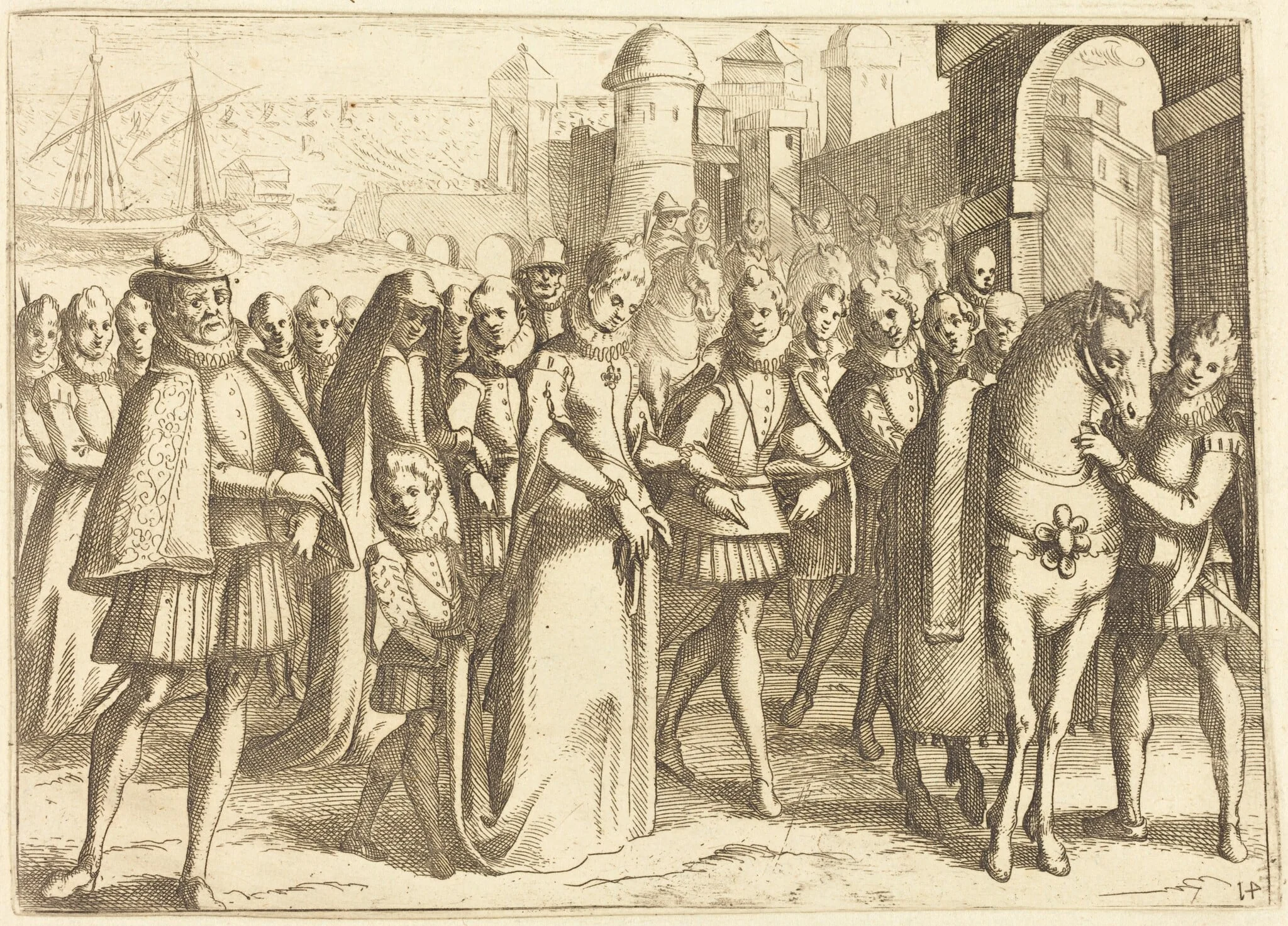 Arrival at Valencia, detail