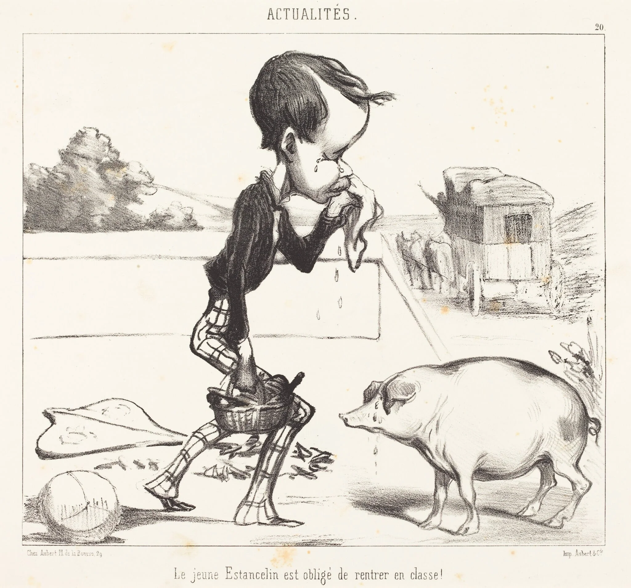 Le Jeune Estancelin est obligé de rentrer en classe!, detail