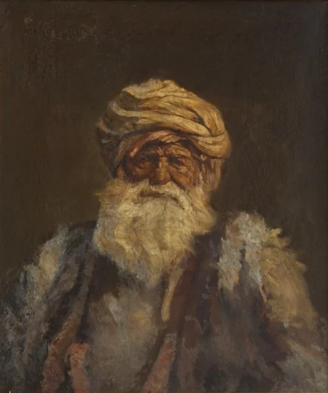 Portrait of an old man, detail
