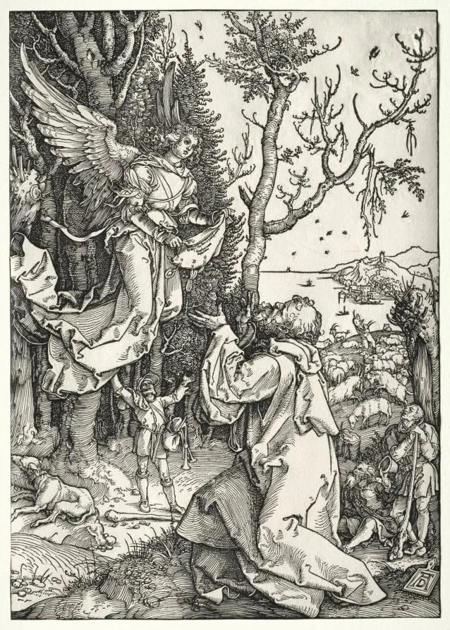 Joachim and the Angel, detail