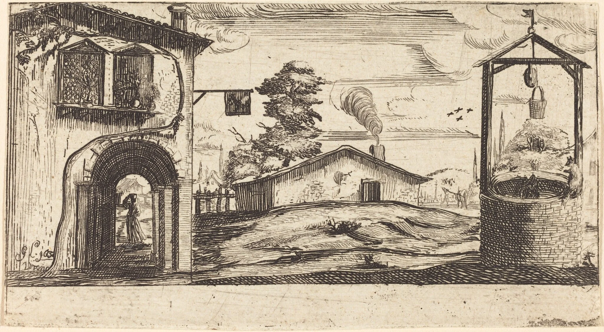 Landscape with a Well, detail
