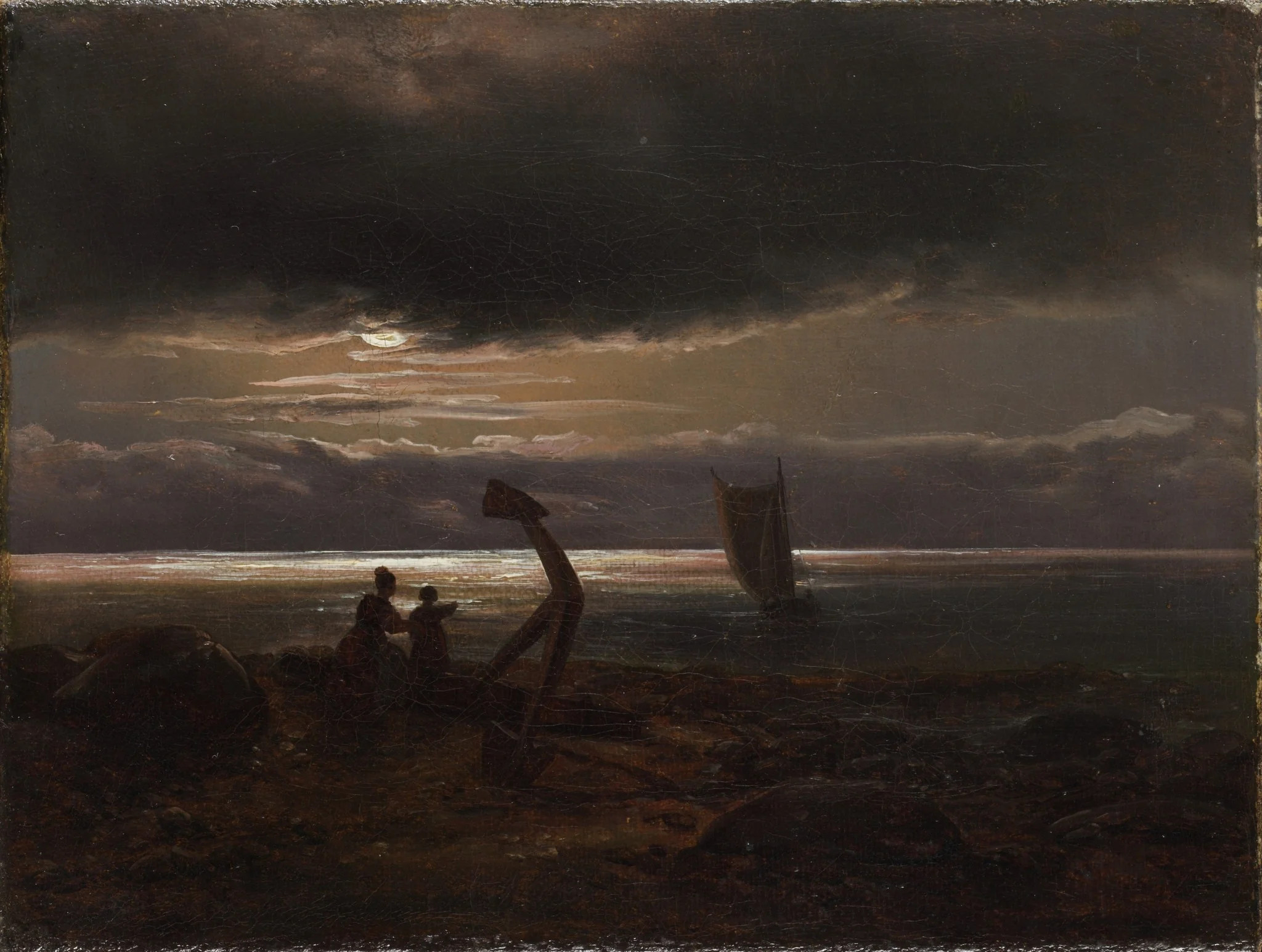 Mother and Child by the Sea, detail