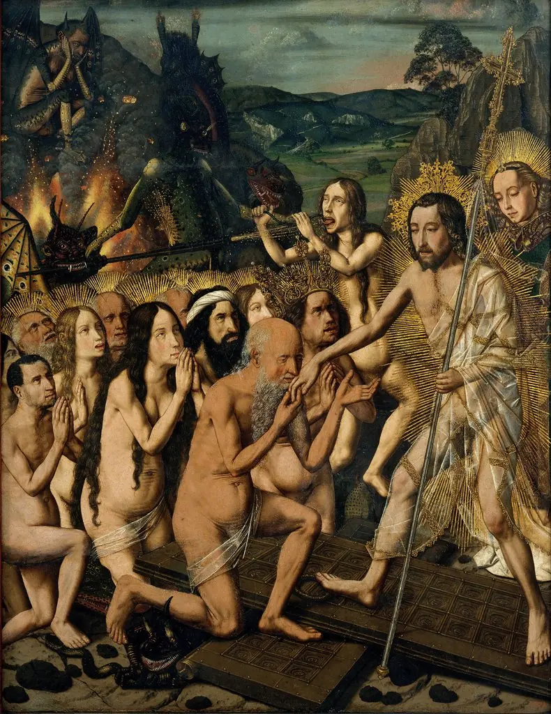 Descent of Christ into Limbo, by Bartolomé Bermejo, oil, 1475