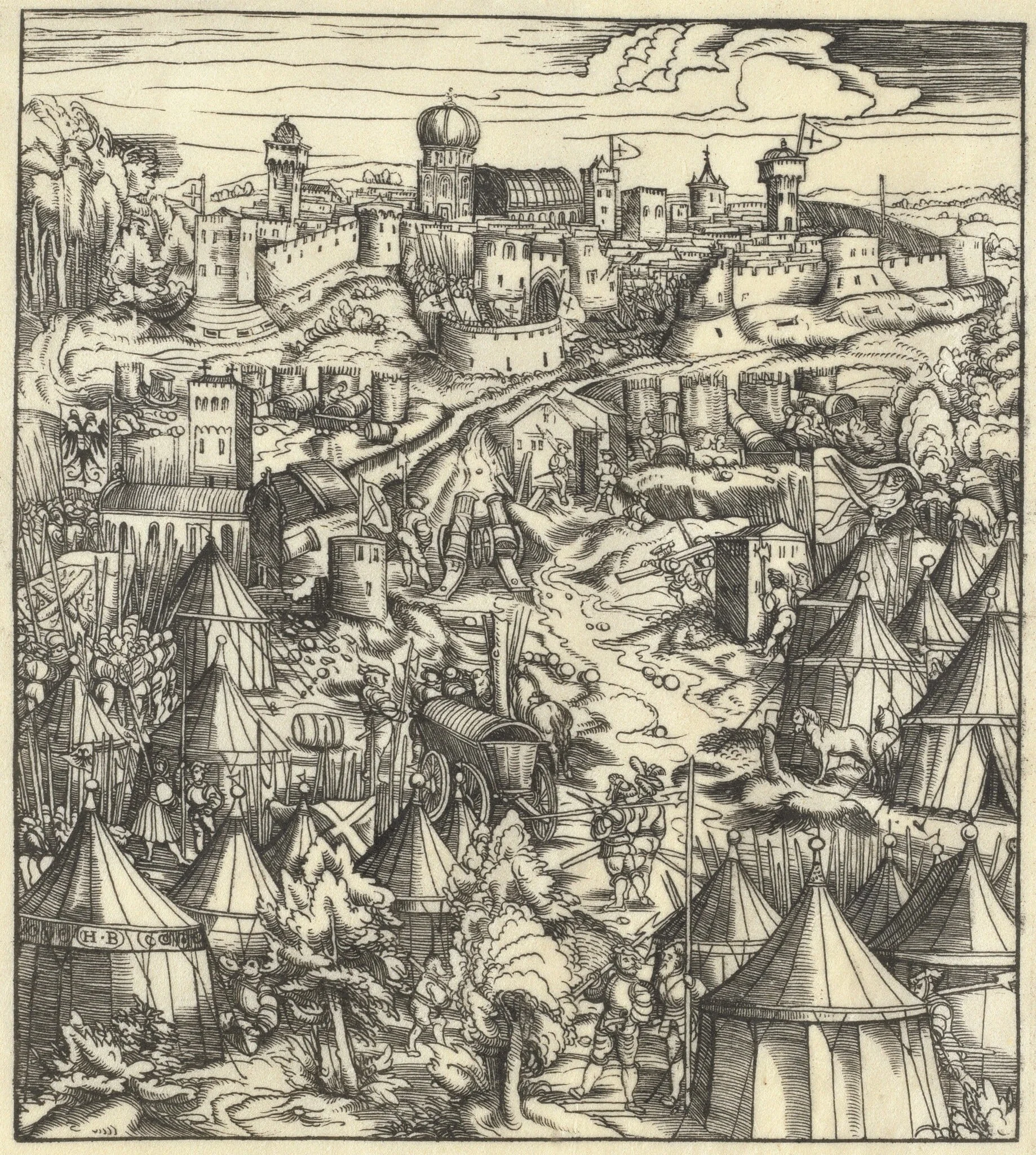 The Battle of Padua, detail