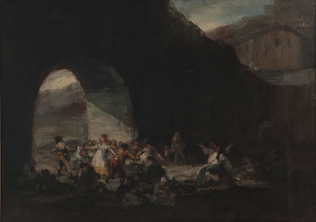 Popular Party Under a Bridge or Popular Dance, by Francisco Goya, oil