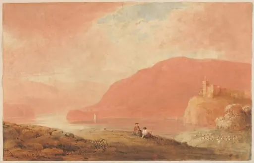 Castle on a River, by Robert Walter Weir, graphite, 1801