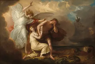 The Expulsion of Adam and Eve from Paradise, by Benjamin West, oil, 1791