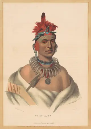 Chon-Ca-Pe, by Albert Newsam, ink, 1837