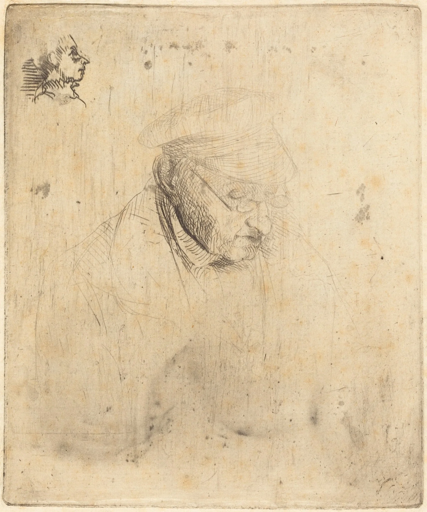 René-Hilaire de Gas, Grandfather of the Artist, detail