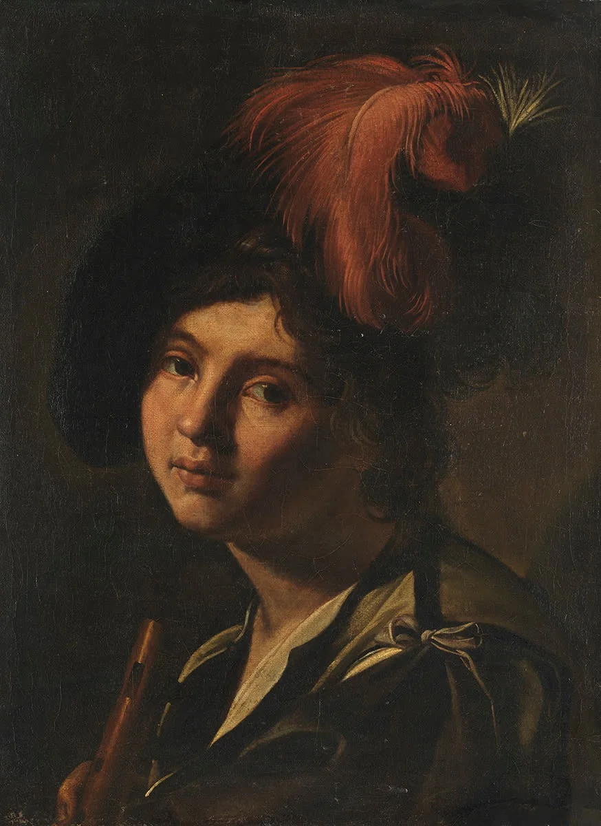 Jüngling mit Federbusch (Nachahmer), detail
