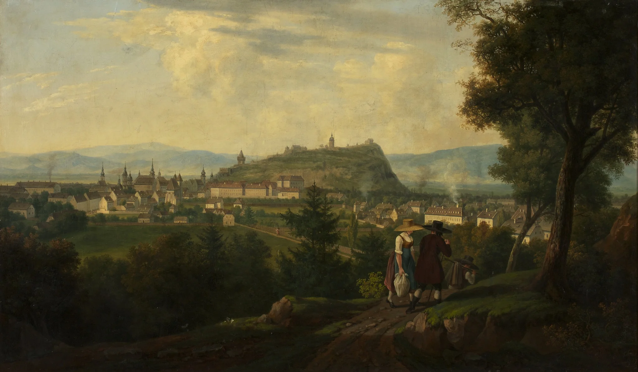 Graz mit Schlossberg, detail