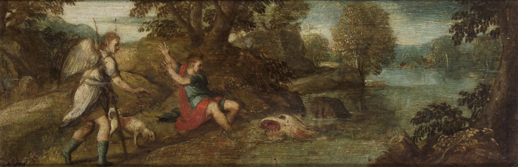 Tobias is threatened by the fish, detail
