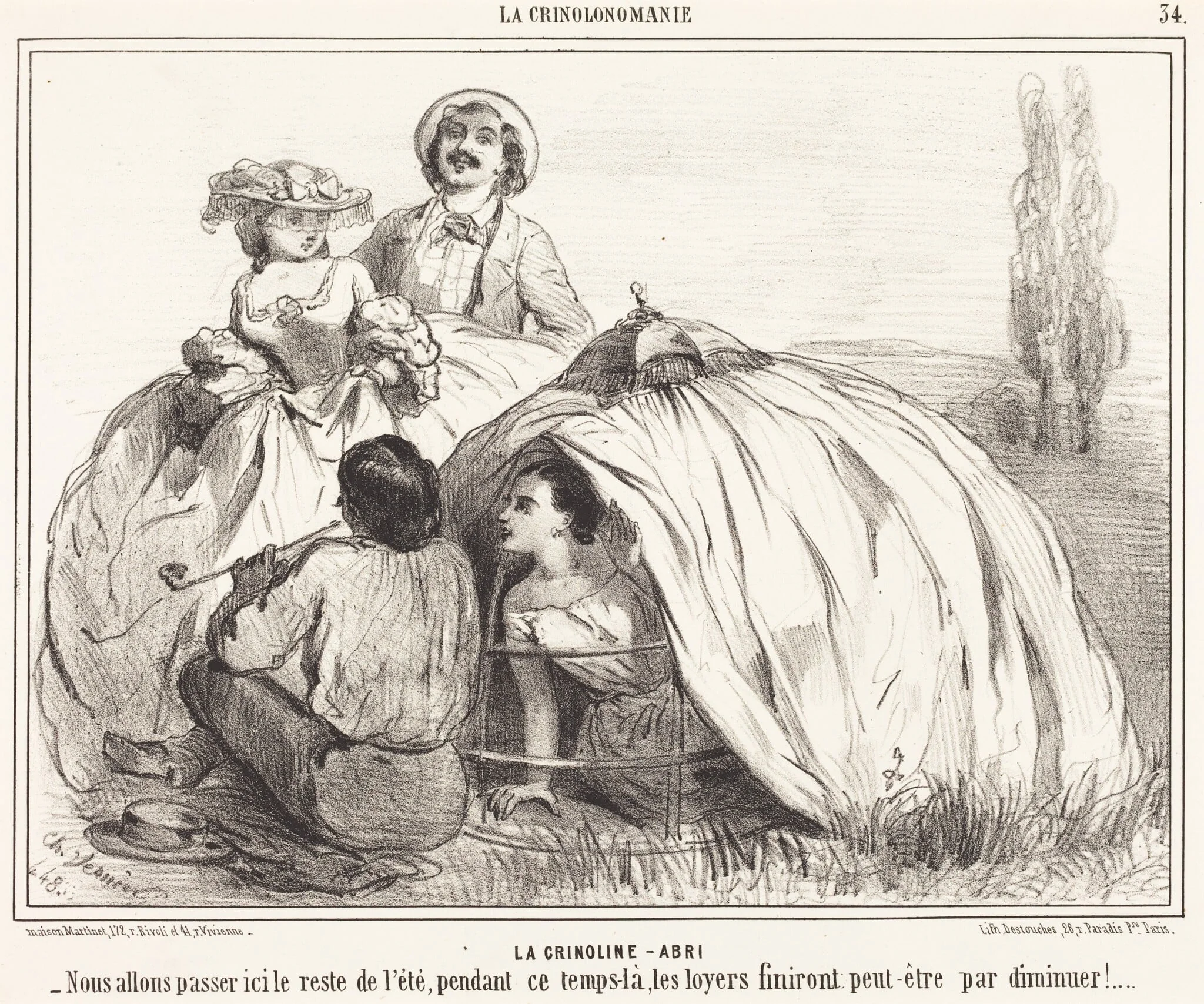La Crinoline-Abri, detail