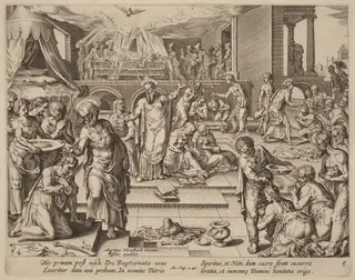 Many are Baptized, by Philip Galle, ink, 1574