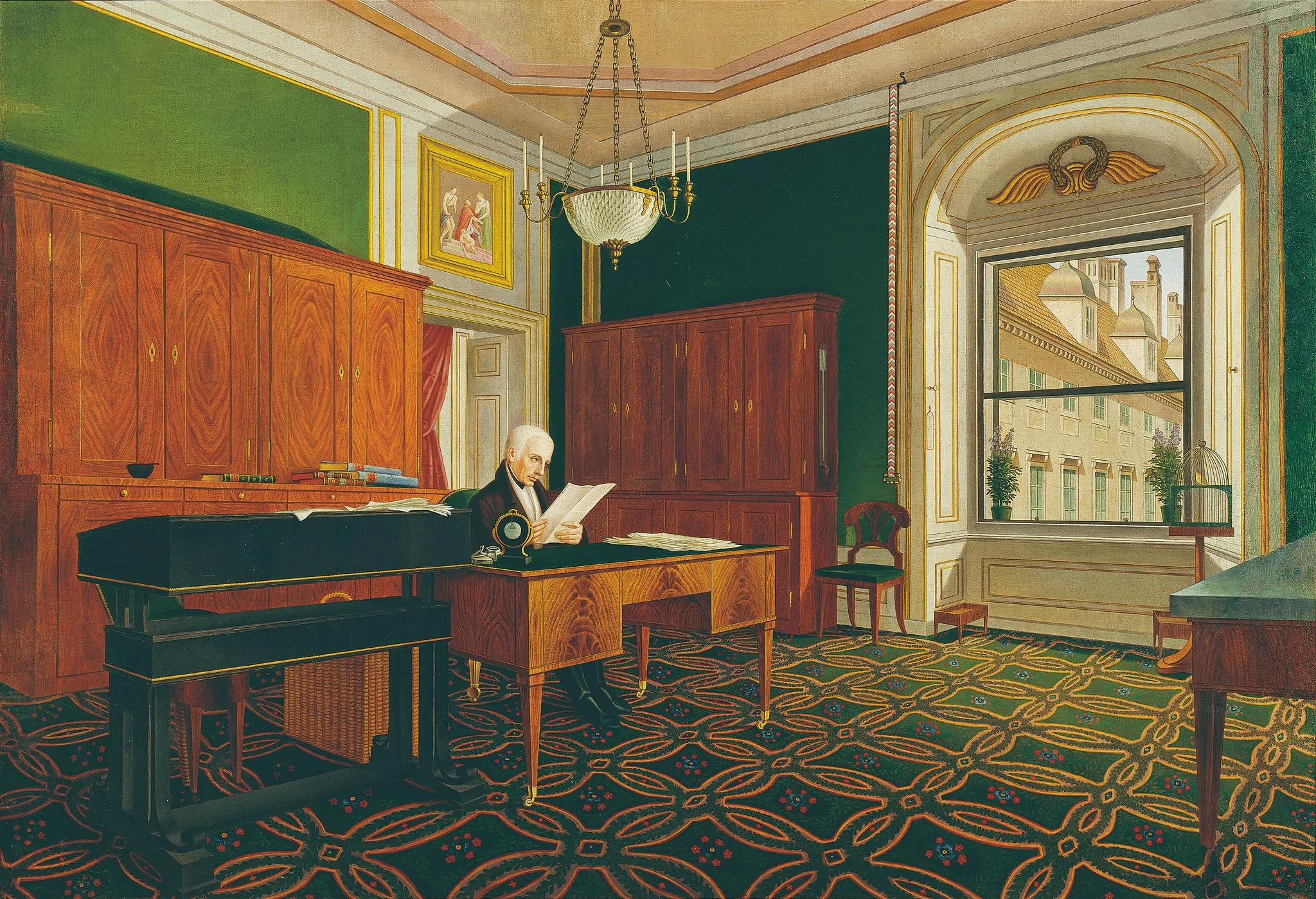 Kaiser Franz I. in seinem Arbeitszimmer, detail