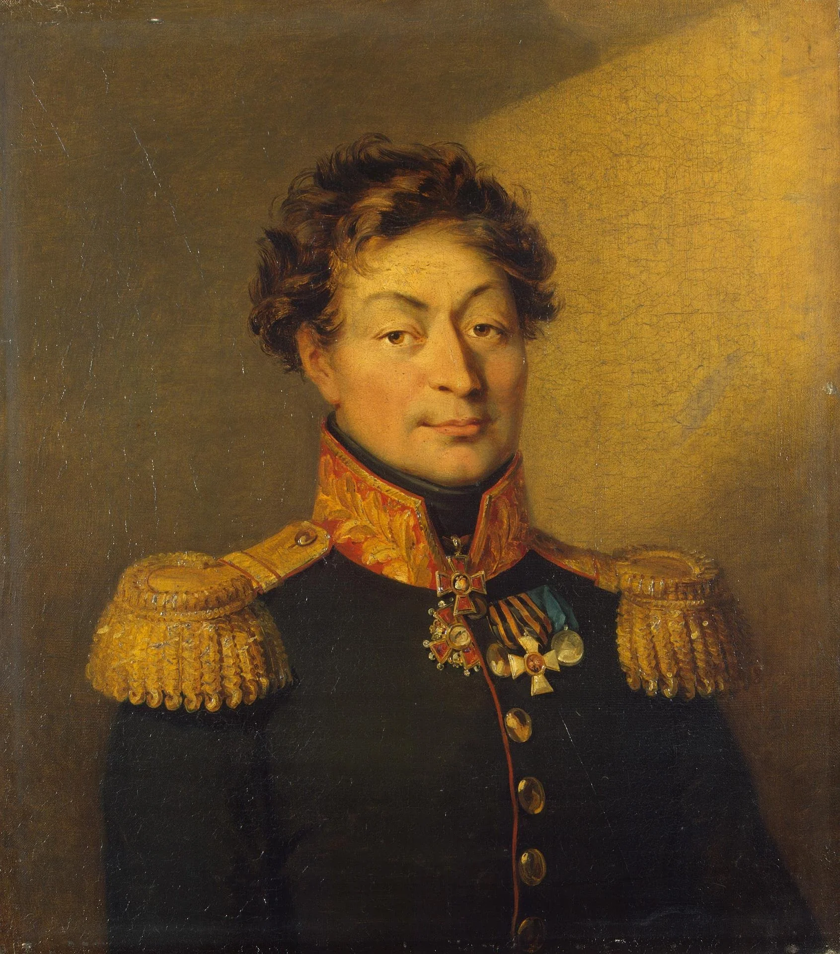Portrait of Mikhail M. Volkov (1776-1820), detail