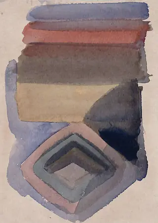 deomonstration wash drawing, by William Leighton Leitch, watercolor, 8