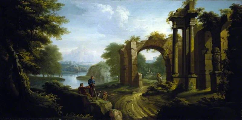 Classical Landscape with Architecture, detail