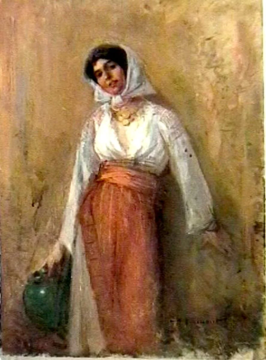 Țărancă cu urcior, detail