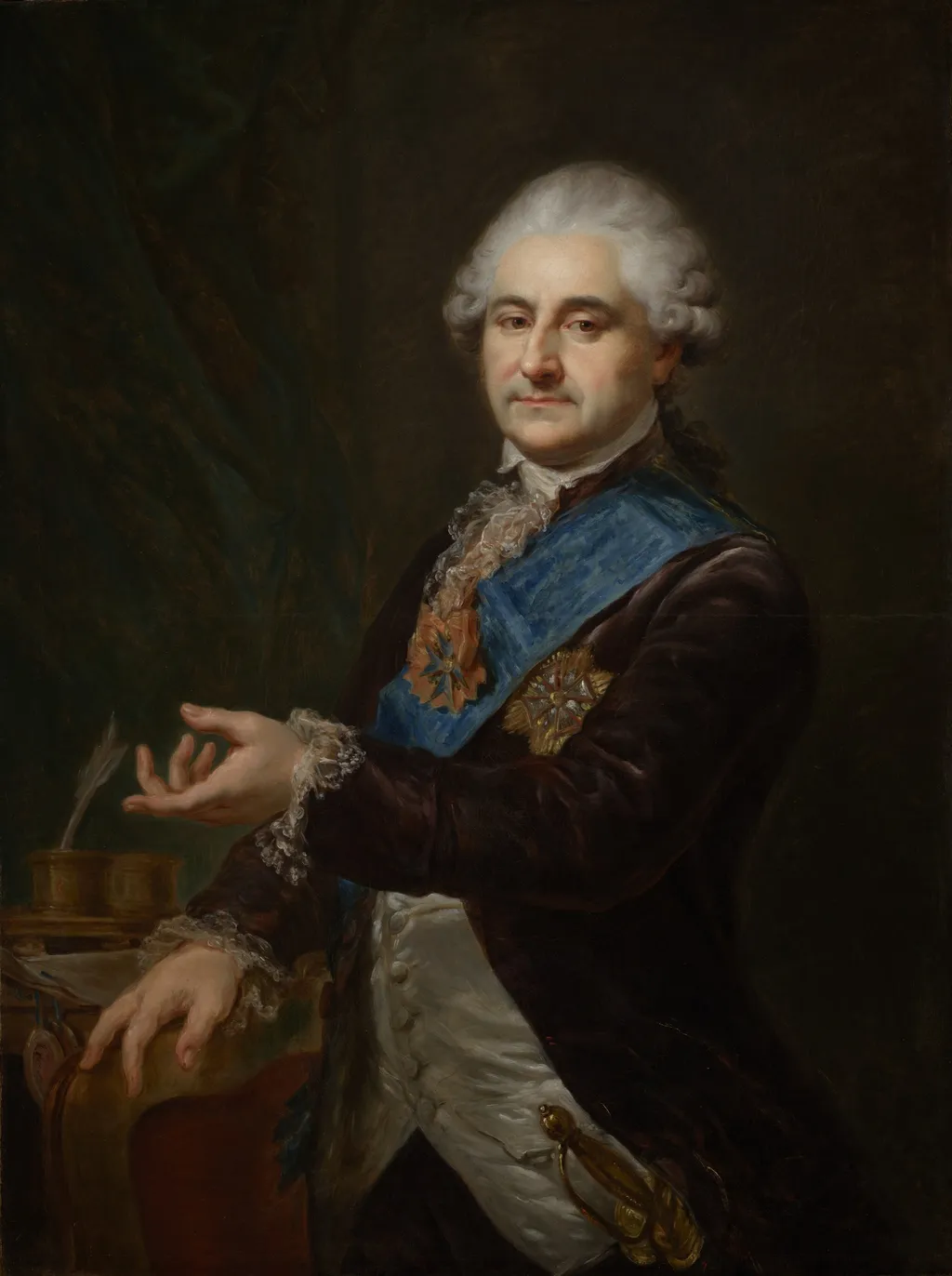 Portrait of Stanislaus Augustus Poniatowski (1732–1798), by Johann Baptist von Lampi the Elder, oil, 1796