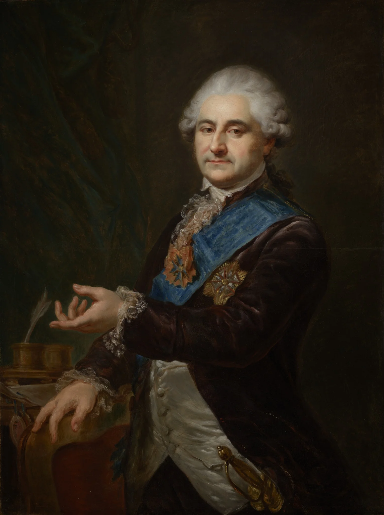 Portrait of Stanislaus Augustus Poniatowski (1732–1798), detail